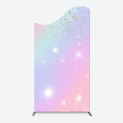 Lofaris Sparkle Rainbow Gold Glitter Arch Birthday Backdrop