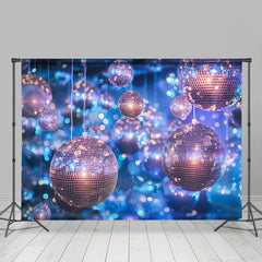 Lofaris Sparkling Balls Bokeh Light Blue Dance Backdrop