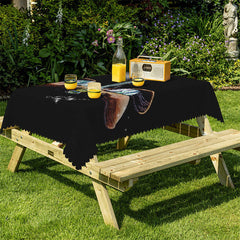 Lofaris Sparkling Big Dragonfly Black Tablecloth For Kitchen