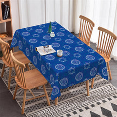 Lofaris Sparks Eddys Repeat Navy Blue Tablecloth For Decor