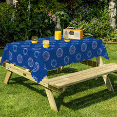 Lofaris Sparks Eddys Repeat Navy Blue Tablecloth For Decor