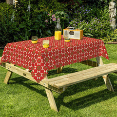 Lofaris Special Red And Green Prints Rectangle Tablecloth