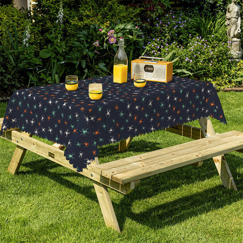 Lofaris Spiders Pattern Step And Repeat Halloween Tablecloth