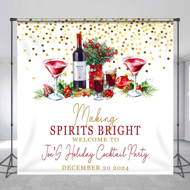 Lofaris Xmas Spirits Bright Cocktail Custom Dance Backdrop