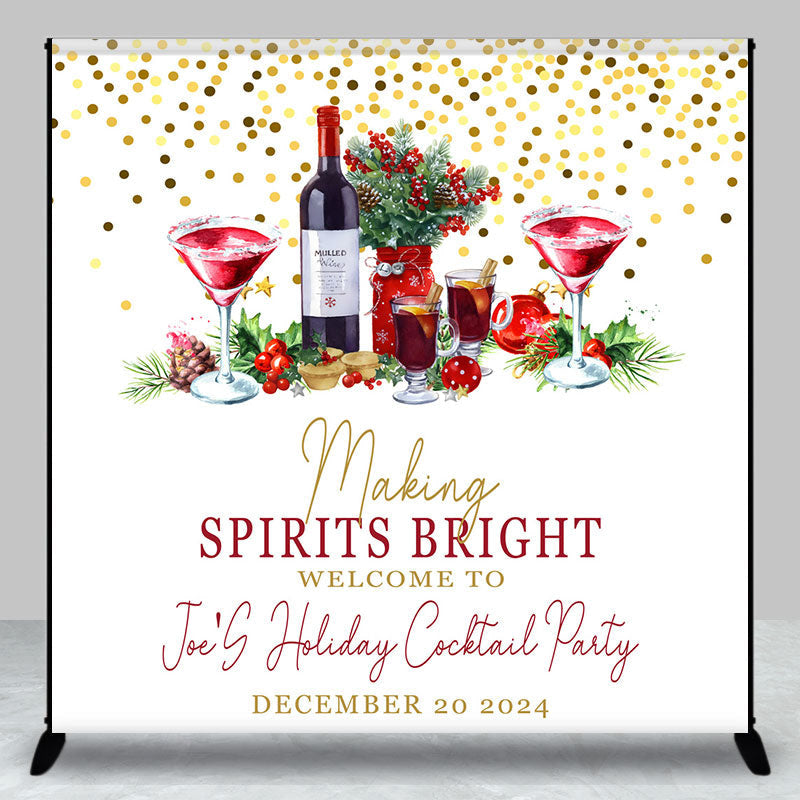 Lofaris Xmas Spirits Bright Cocktail Custom Dance Backdrop
