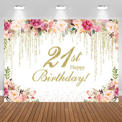 Lofaris Splashed Flower 21st Birthday Backdrop For Women
