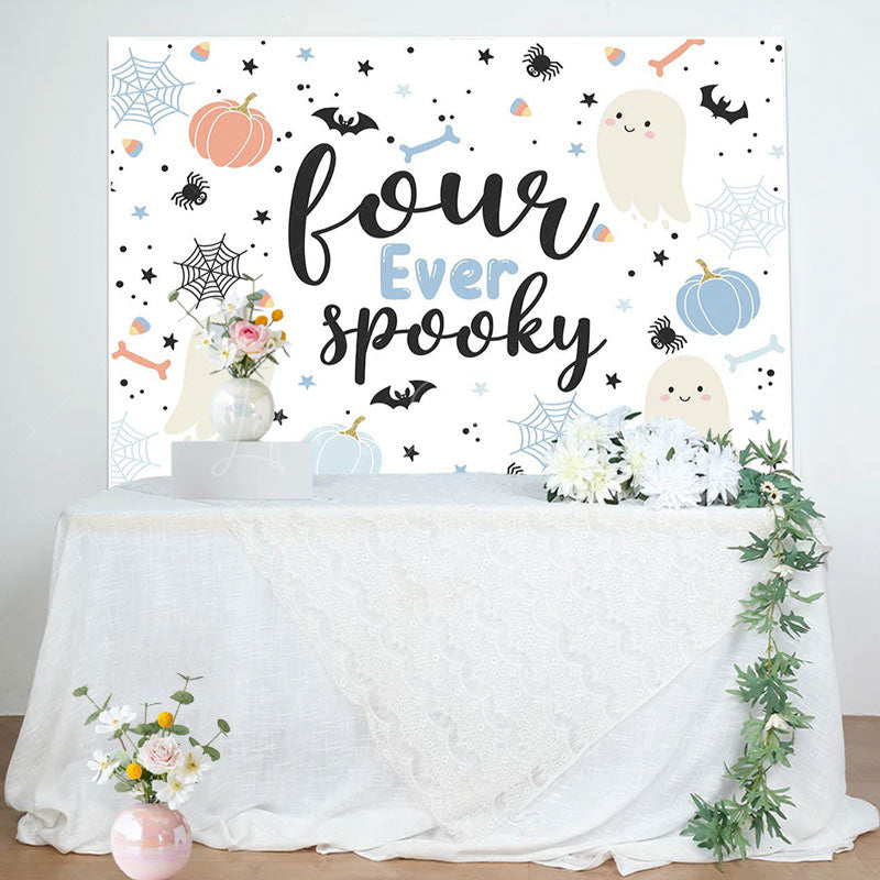 Lofaris Spooky Boo Halloween 4th Birthday Backdrop For Boy