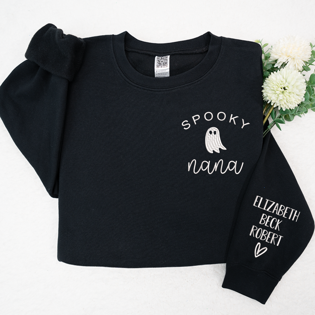 Lofaris Spooky Nana Kids Name Custom Halloween Sweatshirt