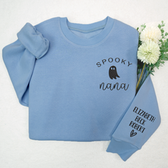 Lofaris Spooky Nana Kids Name Custom Halloween Sweatshirt