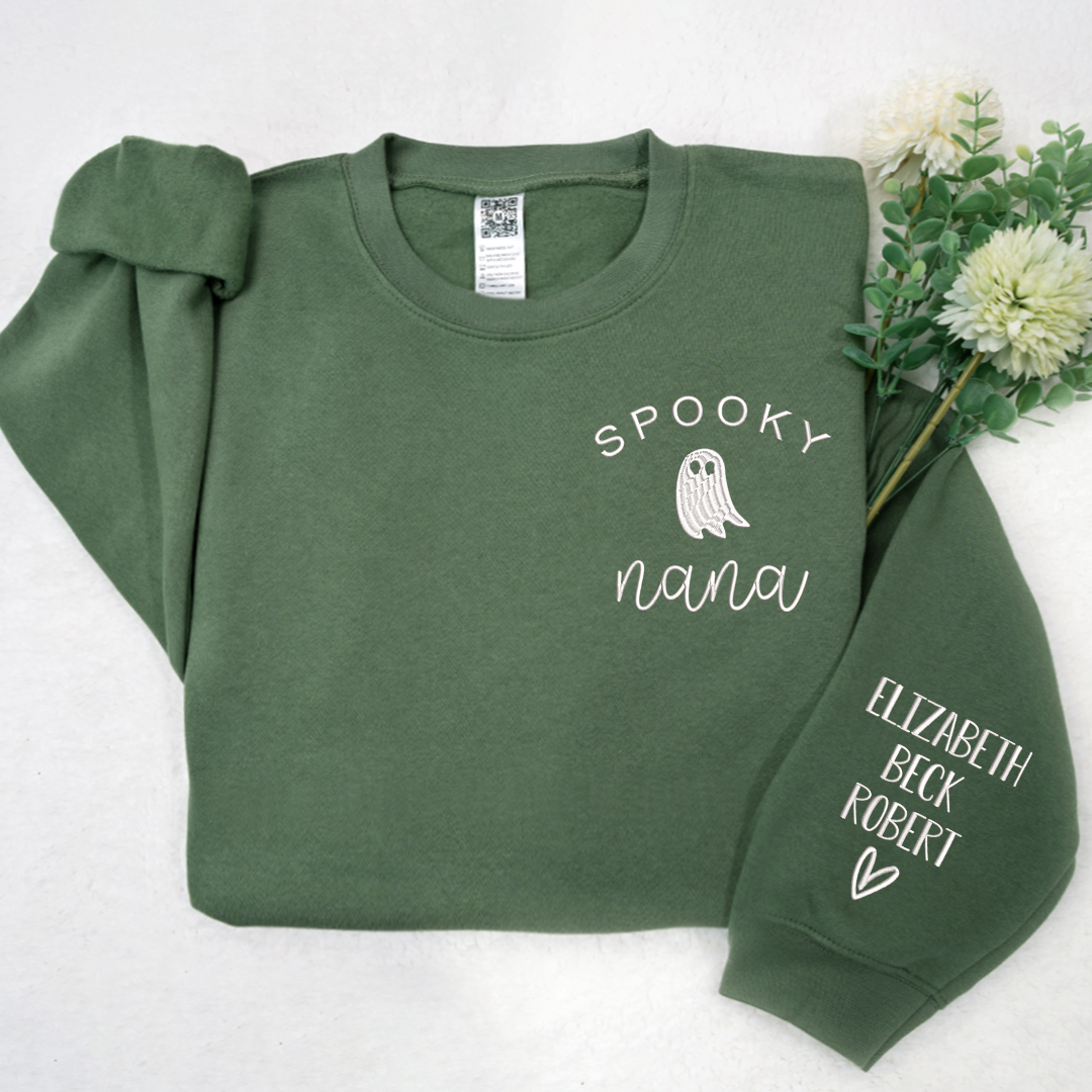 Lofaris Spooky Nana Kids Name Custom Halloween Sweatshirt