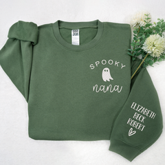 Lofaris Spooky Nana Kids Name Custom Halloween Sweatshirt