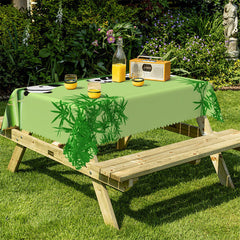 Lofaris Spring Bamboos Cute Panda Green Dining Tablecloth