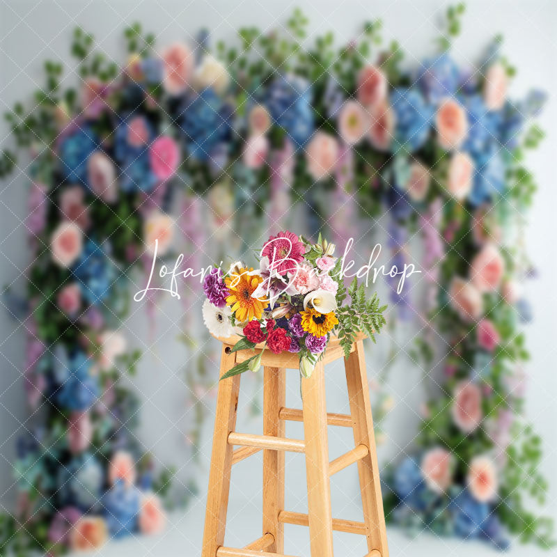 Lofaris Spring Colorful Floral Plant Leaf Photo Backdrop