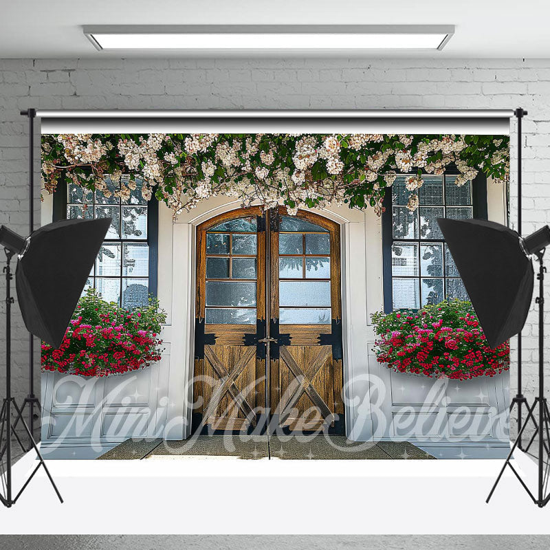Lofaris Spring Flowers Decoration Door And Window Backdrop