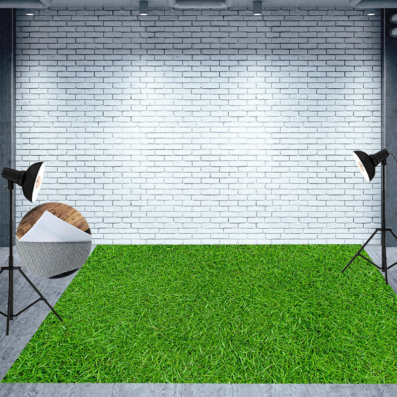 Lofaris Spring Fresh Grass Lawn Floor Mat For Photo Booth