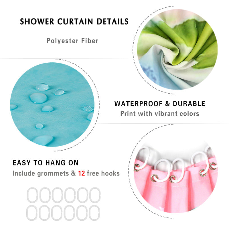 Lofaris Spring Garden Plant Flower Decorative Shower Curtain