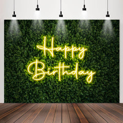 Lofaris Spring Green Leaves Bokeh Backdrop For Birthday Party