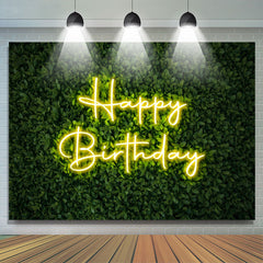 Lofaris Spring Green Leaves Bokeh Backdrop For Birthday Party