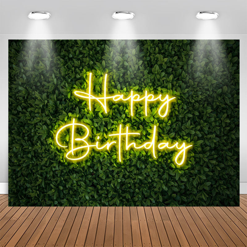 Lofaris Spring Green Leaves Bokeh Backdrop For Birthday Party