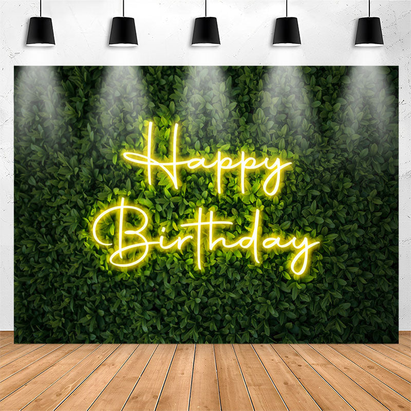 Lofaris Spring Green Leaves Bokeh Backdrop For Birthday Party