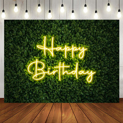 Lofaris Spring Green Leaves Bokeh Backdrop For Birthday Party