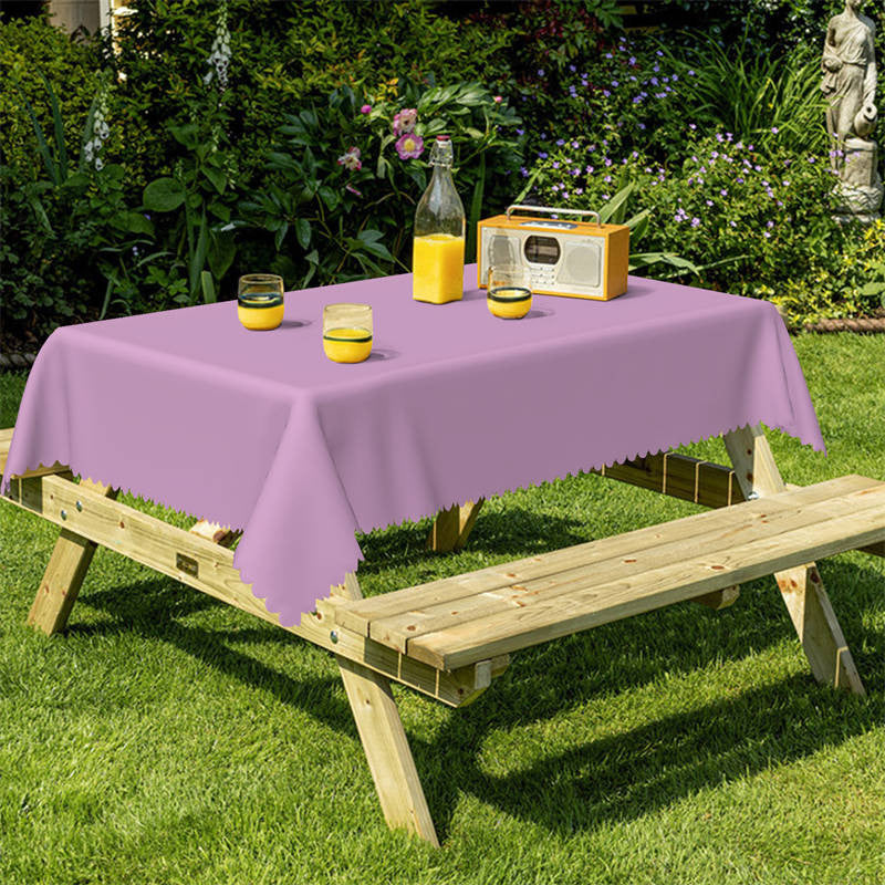 Lofaris Spring Lavender Soild Color Rectangle Tablecloth