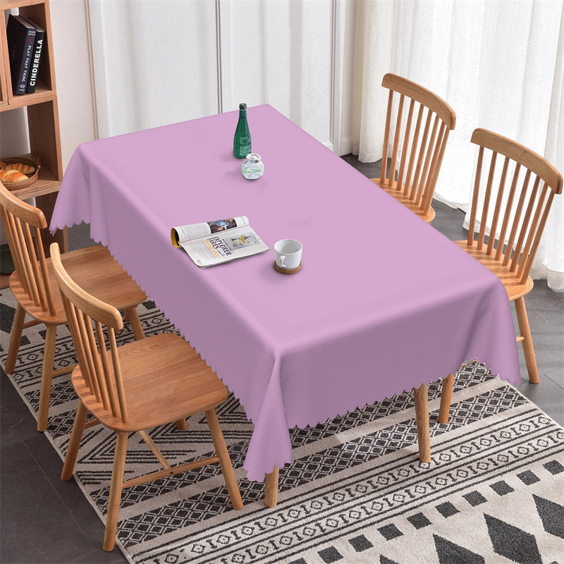 Lofaris Spring Lavender Soild Color Rectangle Tablecloth