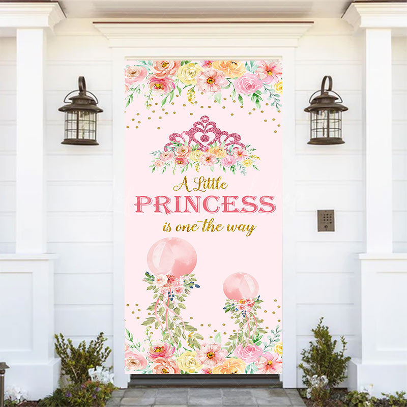 Lofaris Spring Little Princess Floral Baby Shower Door Cover
