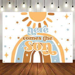 Lofaris Star Sun Here Comes The Son Baby Shower Backdrop