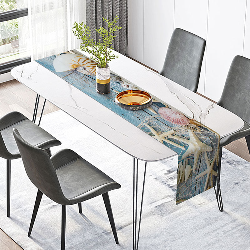 Lofaris Starfish Wood Wall Fishing Net Coastal Table Runner