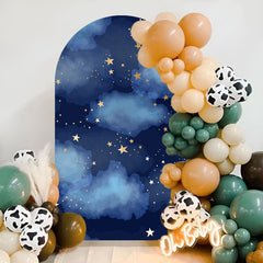Lofaris Starry Blue Sky Clouds Chiara Arch Party Backdrop