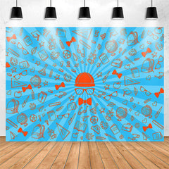 Lofaris Stationery Supplies Glasses Blue Party Backdrop
