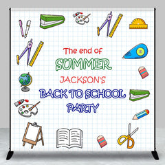 Lofaris Stationery White Custom Name Back To School Backdrop