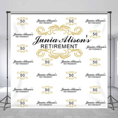 Lofaris Step And Repeat Gold Black Custom Retirement Backdrop