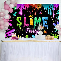 Lofaris Sticky Graffiti Slime Theme Party Backdrop