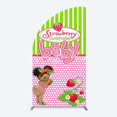 Lofaris Strawberry Shortcake Girl Arch Baby Shower Backdrop