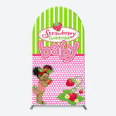 Lofaris Strawberry Shortcake Girl Arch Baby Shower Backdrop