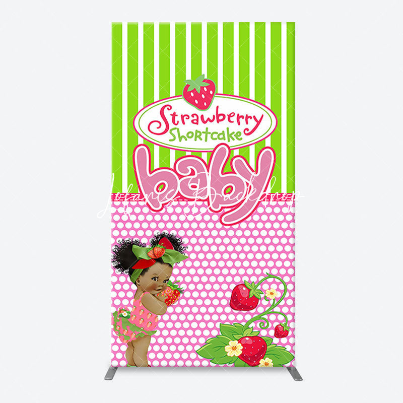 Lofaris Strawberry Shortcake Girl Arch Baby Shower Backdrop