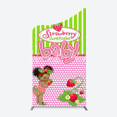 Lofaris Strawberry Shortcake Girl Arch Baby Shower Backdrop