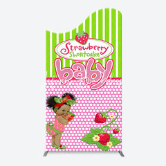 Lofaris Strawberry Shortcake Girl Arch Baby Shower Backdrop