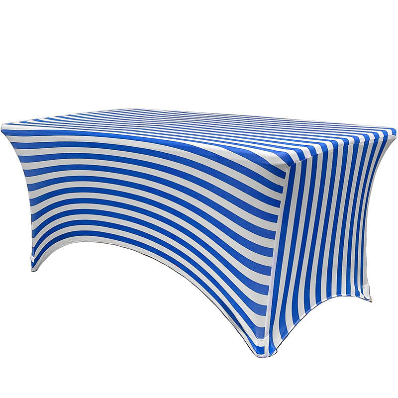Lofaris Striped Spandex Stretch Fitted Rectangular Tablecloth