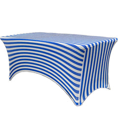 Lofaris Striped Spandex Stretch Fitted Rectangular Tablecloth