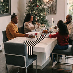 Lofaris Stripes Satin Premium Table Runner For Event Decors