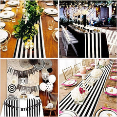 Lofaris Stripes Satin Premium Table Runner For Event Decors