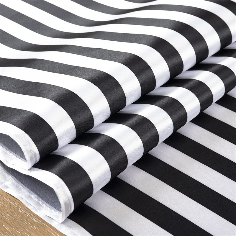 Lofaris Stripes Satin Premium Table Runner For Event Decors