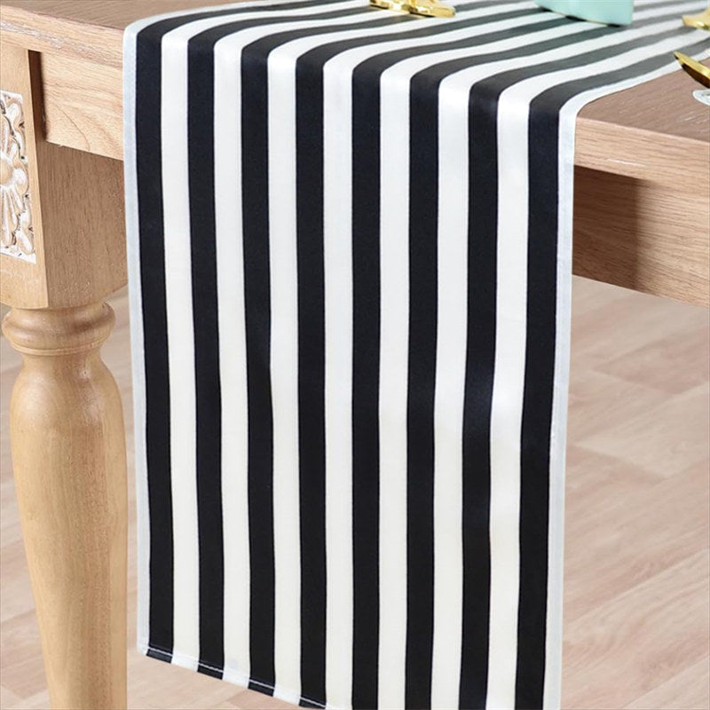 Lofaris Stripes Satin Premium Table Runner For Event Decors
