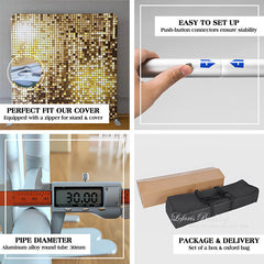 Lofaris Aluminum Square Straight Tension Backdrop Stand