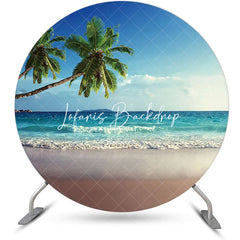 Lofaris Summer Spray Hawaii Beach Round Birthday Backdrop
