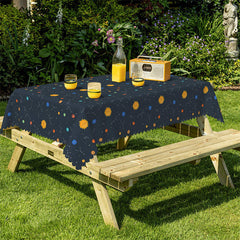 Lofaris Sun Navy Blue Galaxy Picnic Rectangle Tablecloth