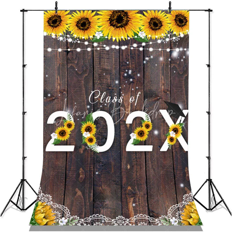 Lofaris Sunfloral And Bright Brown Wood Class Of 2022 Backdorp